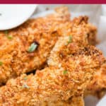 Crispy Oven Baked Chicken Tenders will blow your mind and taste buds. We are talking about super crispy chicken tenders with addictive Parmesan coating to it and they are BAKED! It tastes just like fried chicken but only baked!