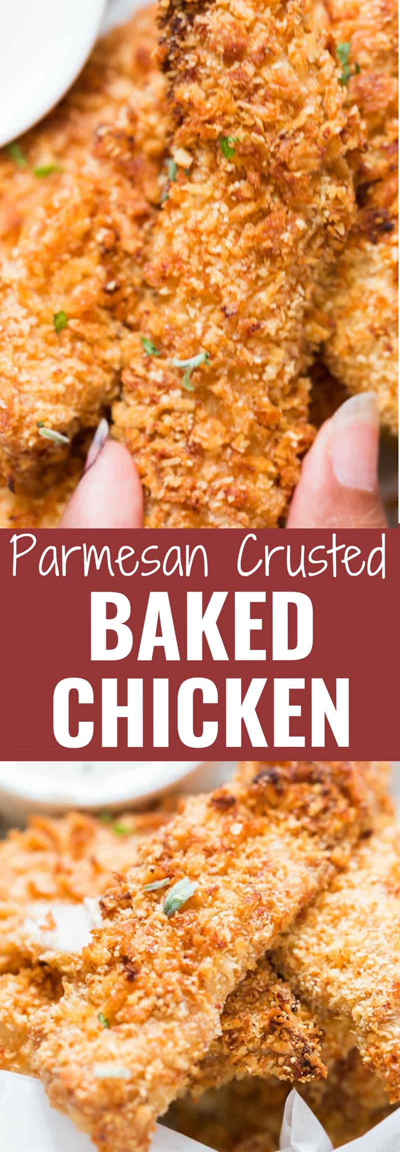 Crispy Oven Baked Chicken Tenders will blow your mind and taste buds. We are talking about super crispy chicken tenders with addictive Parmesan coating to it and they are BAKED! It tastes just like fried chicken but only baked! Baked chicken tenders with Parmesan crust is an irresistible finger food or sides on your salads or pasta. Using panko bread crumbs and Parmesan makes these baked chicken truly crispy. Word of caution - these are super addictive! Can be served as finger food, or sides for salads and pastas.