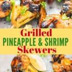 grilling shrimp skewers literally takes less than 10 minutes from grill to the plate. And what makes this pineapple shrimp skewers so amazing is the marinade that goes into the shrimp. It’s ridiculously easy to make and so full of flavors, I can’t stop bragging about it you see. Are you ready to fire up the grill!