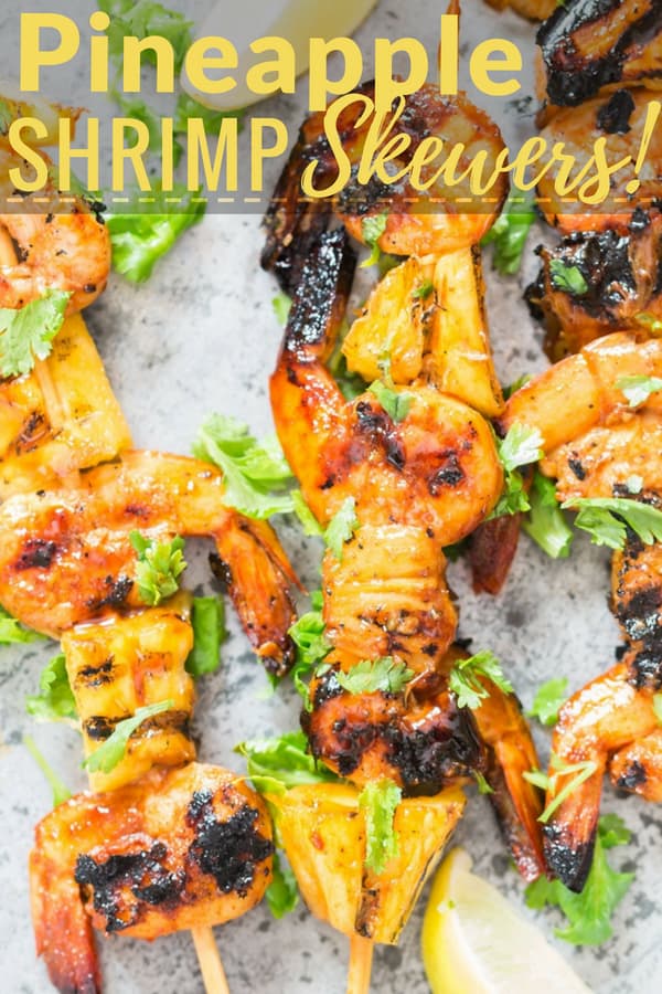 This teriyaki grilled pineapple shrimp skewers is like a tropical holiday on your plate. With fresh pineapple chunks and shrimp loaded with bang on flavors from the amazing shrimp skewer marinade you are going to be grilling these skewers more than you think you would. So get ready, let’s get grilling!
