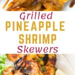 Teriyaki grilled pineapple shrimp skewers – a FAST and EASY finger food appetizer with great ASIAN flavors that can go easily on a meal prep box alongside some rice. There is a perfect shrimp skewers marinade in this recipe to jazz up the pineapple and shrimps.