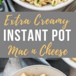 instant pot macaroni and cheese with text overlay