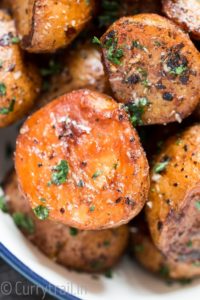instant pot potatoes roasted with garlic butter and herbs