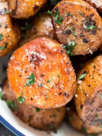 instant pot potatoes roasted with garlic butter and herbs