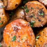 instant pot potatoes roasted with text overlay