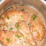 instant pot chicken marsala in pot