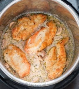 browned chicken in mushroom sauce in instant pot for instant pot chicken marsala