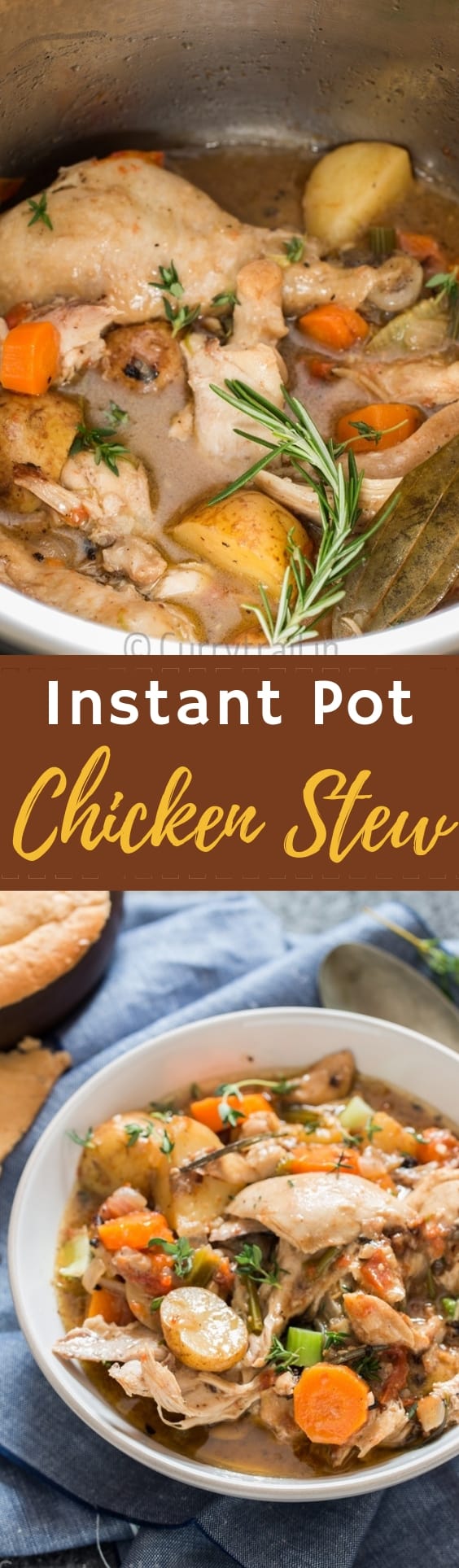 instant pot chicken stew with text overlay
