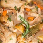 instant pot chicken stew with text overlay