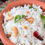 coconut rice recipe with text overlay
