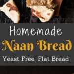 Homemade Naan Bread with Text Overlay