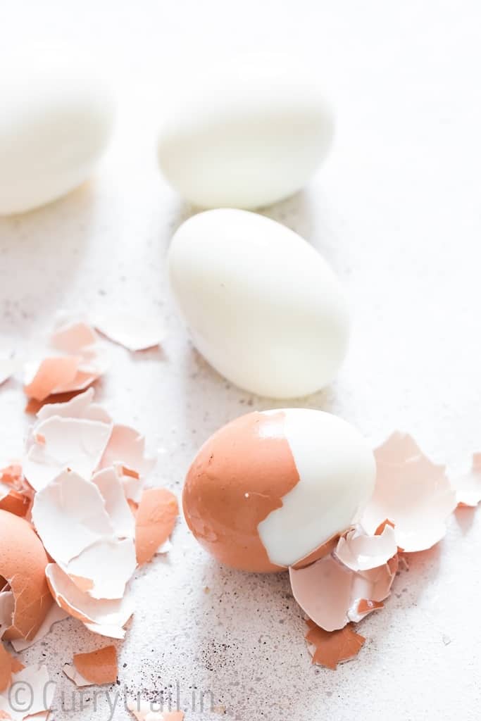 peeling instant pot hard boiled eggs