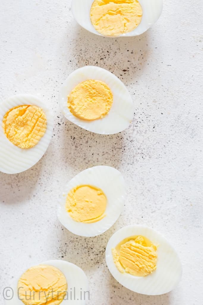 perfect instant pot hard boiled eggs seasoned with salt and pepper