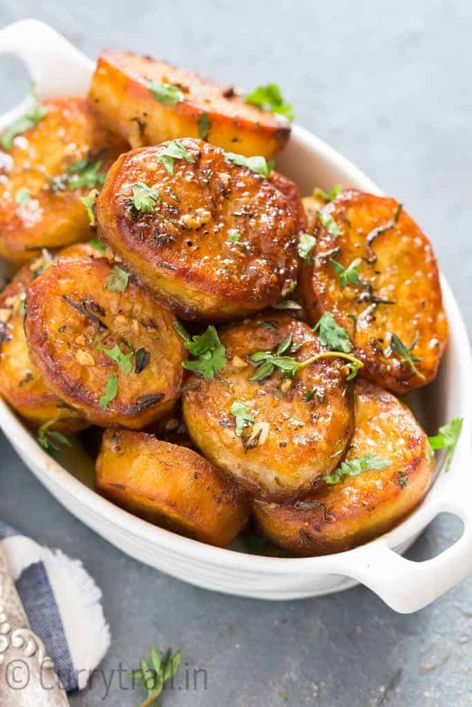 Perfect Lemon Rosemary Roast Potatoes - Veena Azmanov