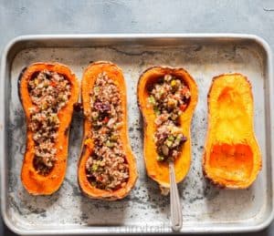 Stuffing quinoa for stuffed butternut squash