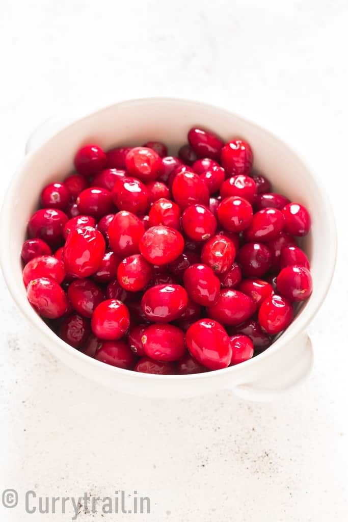 fresh cranberries for no sugar added cranberry sauce