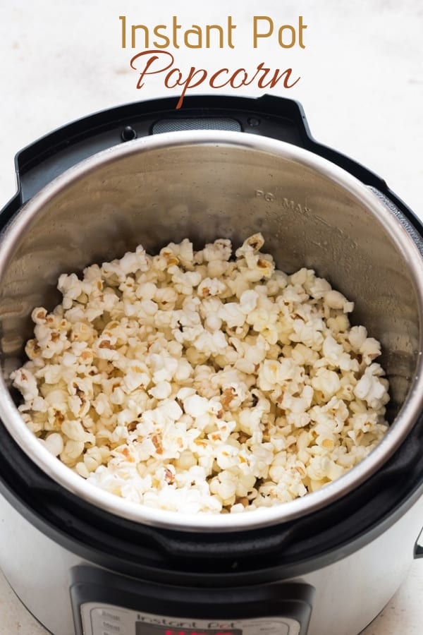 instant pot popcorn with text overlay