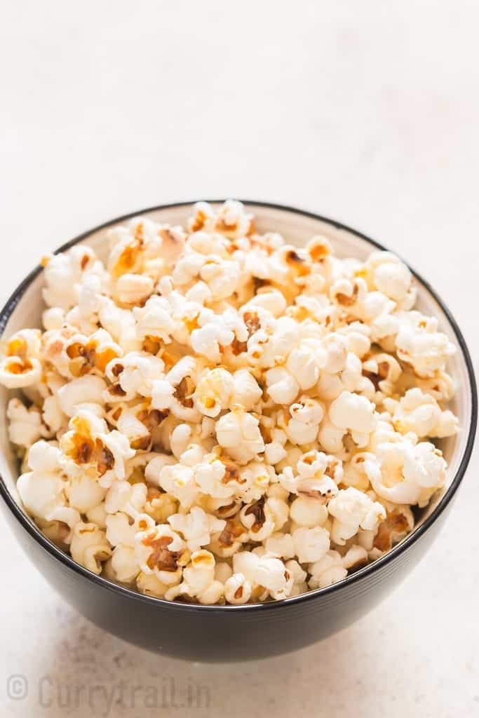 instant pot popcorn with salted flavor