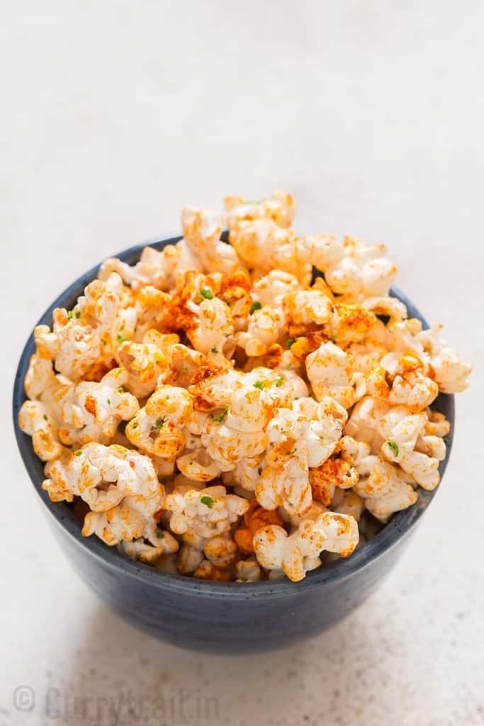 instant pot popcorn with chili lime flavor