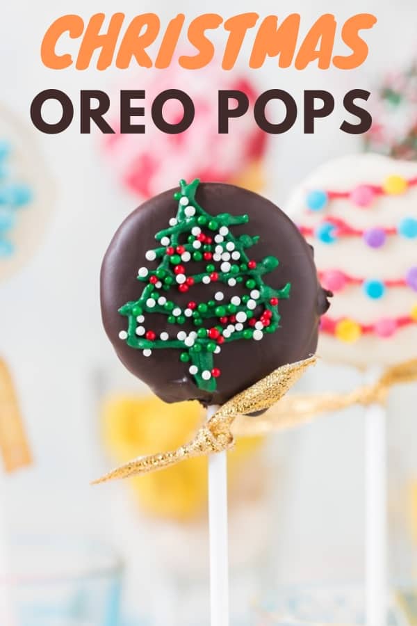 Christmas OREO pops with text overlay