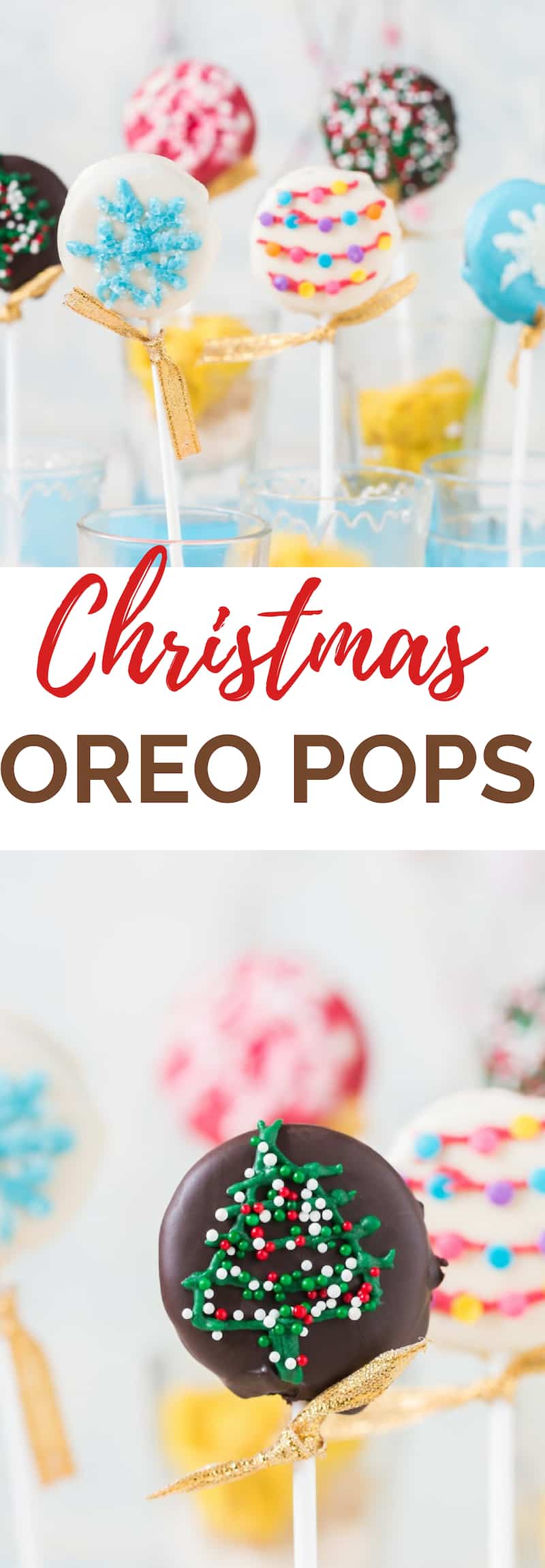 Christmas OREO pops with text overlay