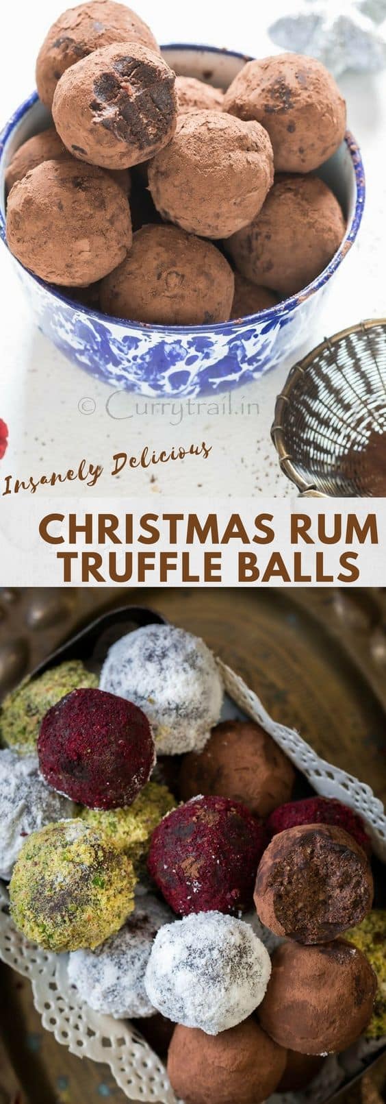 Christmas Rum Balls Recipe Easy Truffles Recipe CurryTrail