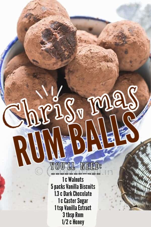 Christmas Rum Balls Recipe Easy Truffles Recipe CurryTrail