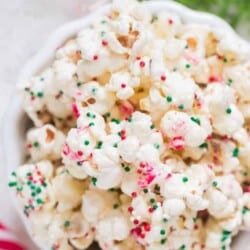 Santa munch Christmas popcorn snack mix is super crunch and addictive Christmas snack mix