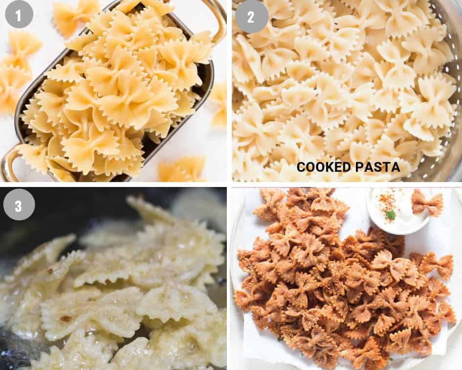 pasta chips collage photo