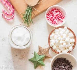 making Homemade hot chocolate mix 