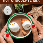 homemade hot chocolate mix perfect for gifting with text overlay