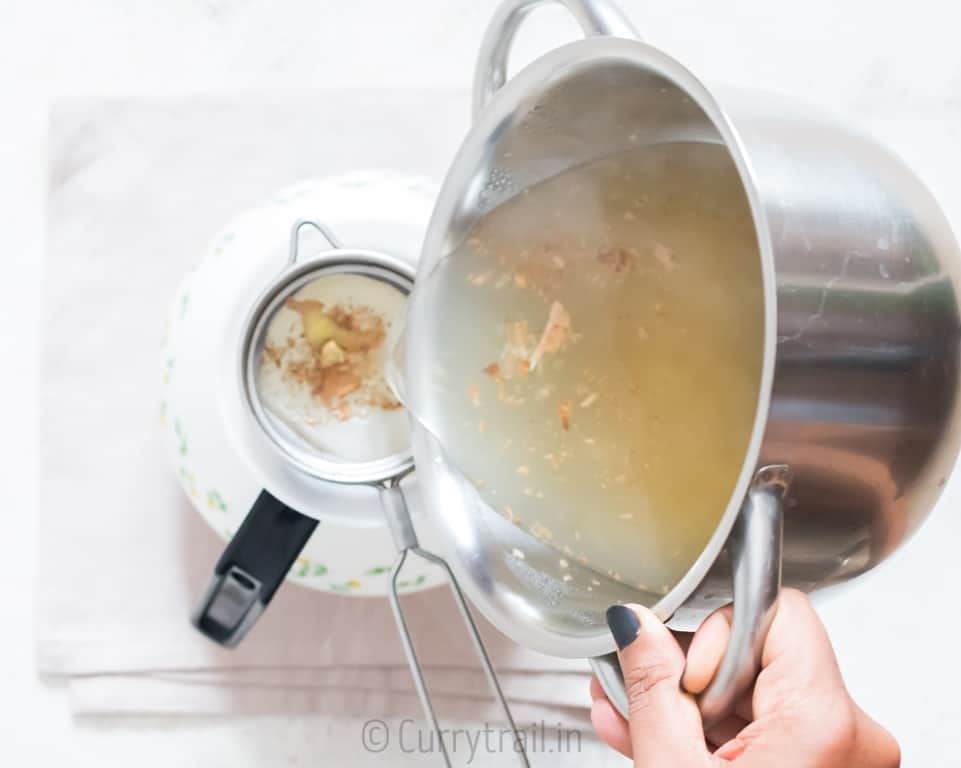 honey lemon ginger tea served in glass mug is soothing and refreshing drink that helps you fight cold and flu. It helps detox and calm you down during stress