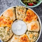 Cheesy Garlic and Herb savory monkey bread pin