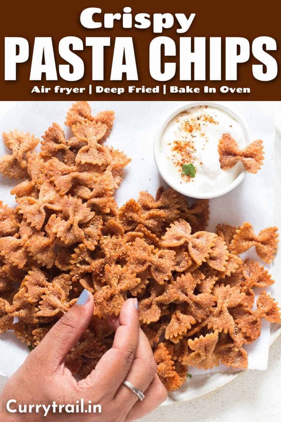 Homemade Crispy Pasta Chips Recipe CurryTrail