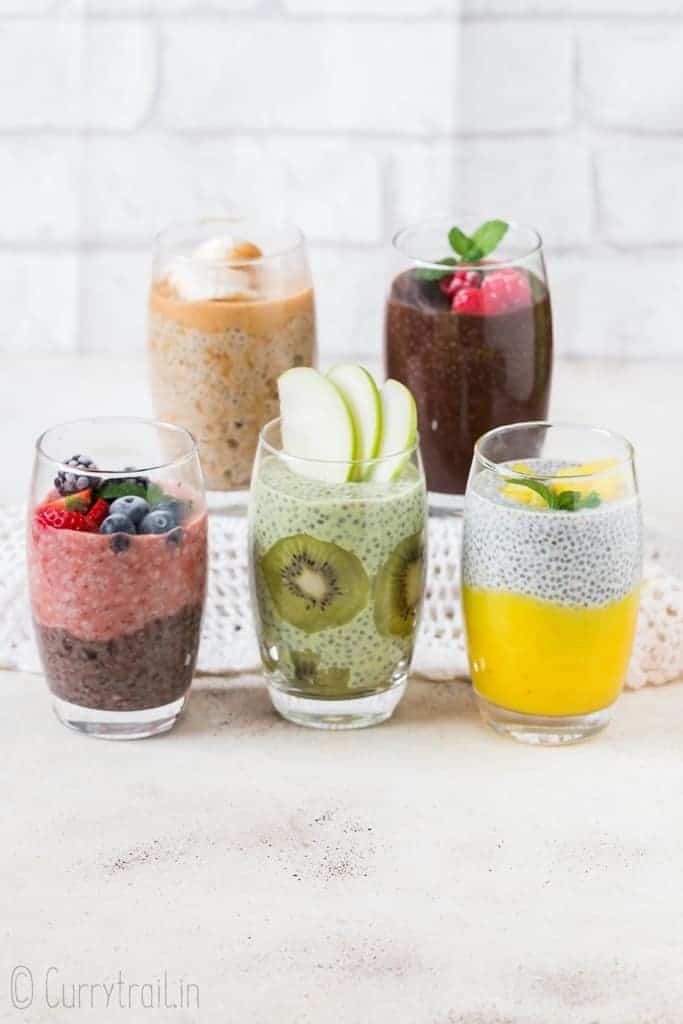 Basic Chia Seed Pudding {5 Ways to Serve} - CurryTrail