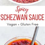 Homemade Spicy Schezwan Sauce is delicious Indo-Chinese Chili garlic sauce that can be used in stir fried rice or noodles