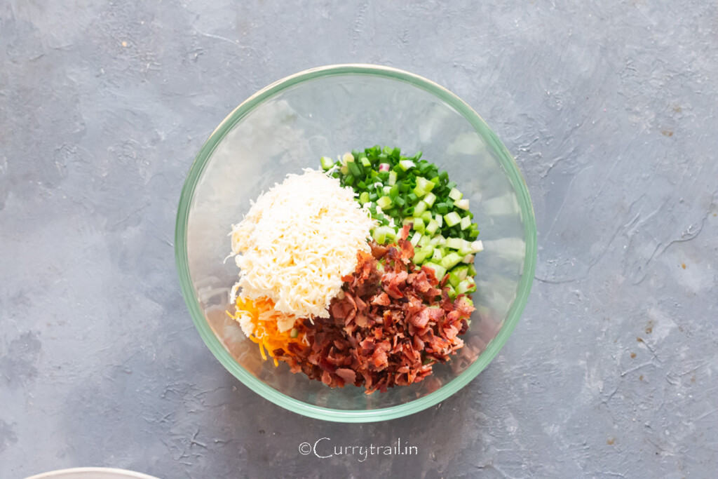 all ingredients for chicken tortilla pinwheels stuffing in a bowl.