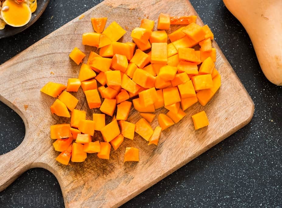 a complete guide on how to peel and cut butternut squash