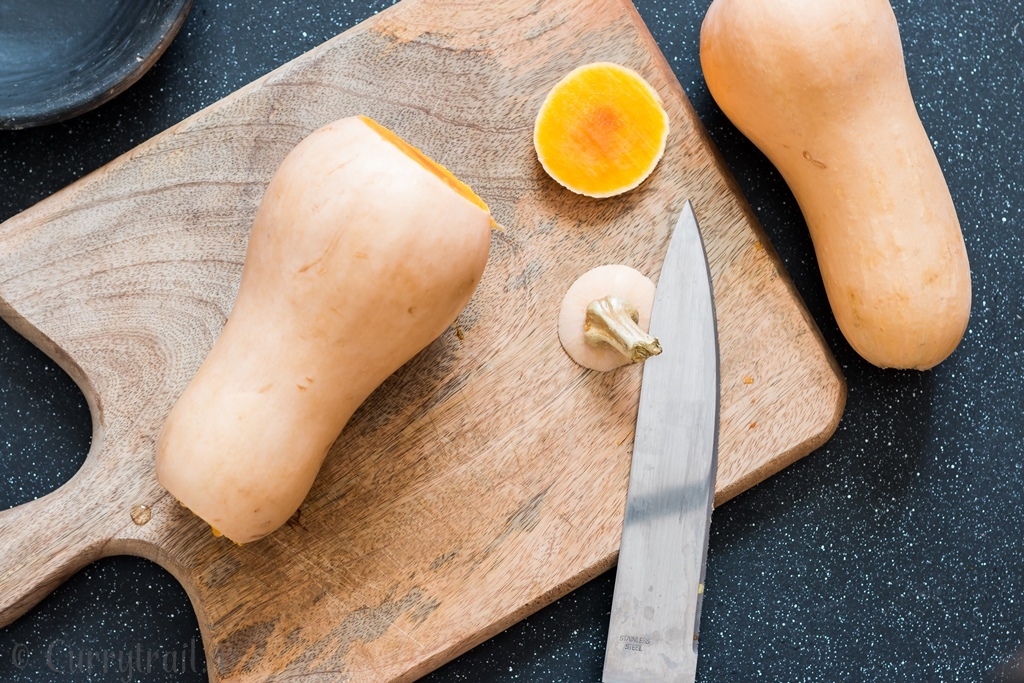 a complete guide on how to peel and cut butternut squash