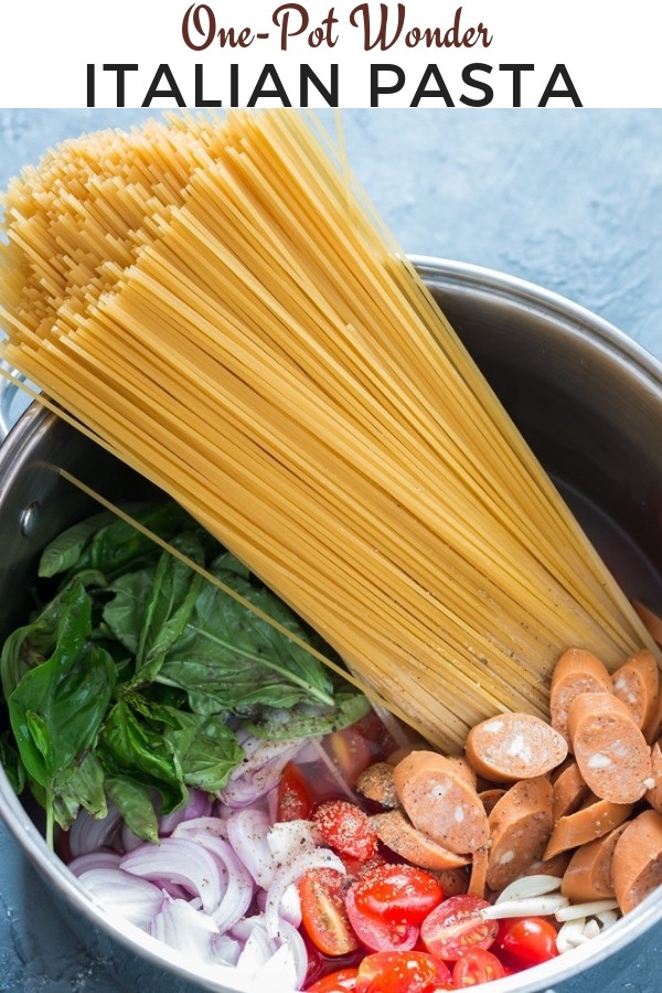 one pot pasta is life saver weeknight dinner. Everything, even the pasta gets cooked in the same pot