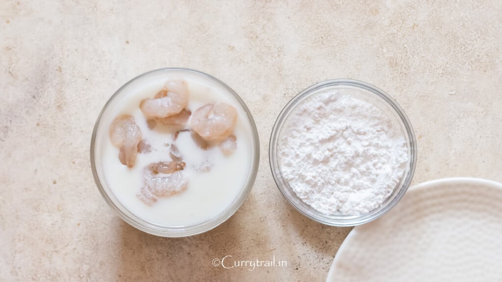 soaking shrimp in buttermilk before dredging in the flour mix.