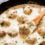 chicken meatballs in cream sauce is decadent chicken meatballs smothered with rich and delicious cream sauce