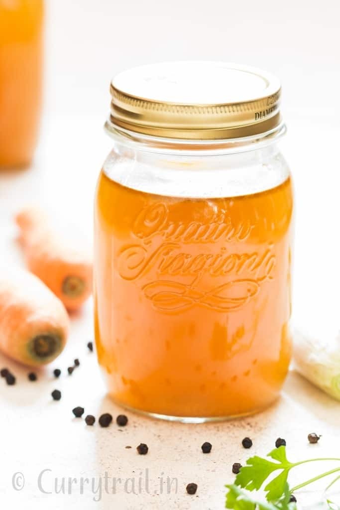 instant pot bone broth in glass jars