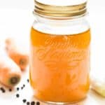 instant pot bone broth in glass jars