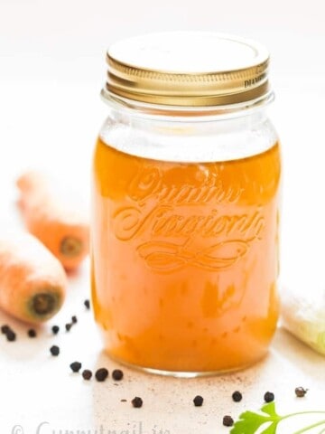 instant pot bone broth in glass jars