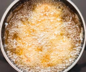 deep frying chicken to make Southern fried chicken