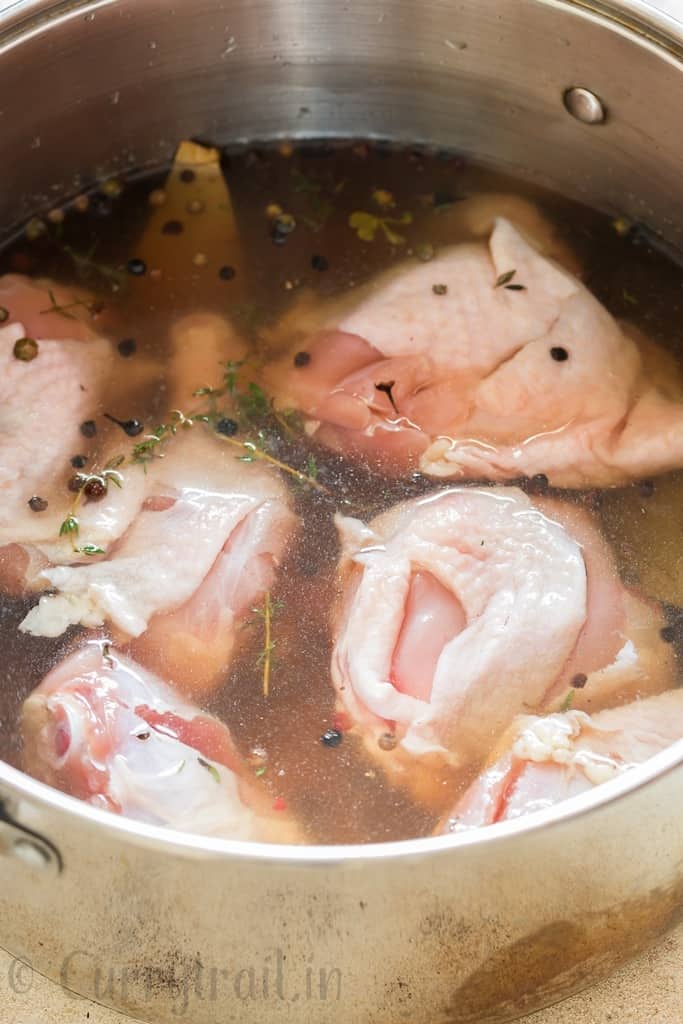 Chicken soaked in Southern fried chicken