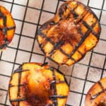 peaches grilled with brown sugar glaze