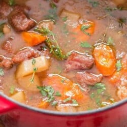 one pot lamb stew cooked on stove top perfect with crusty bread