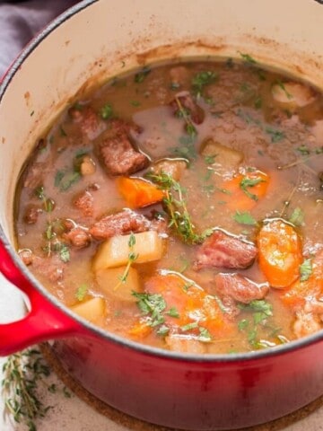 one pot lamb stew cooked on stove top perfect with crusty bread